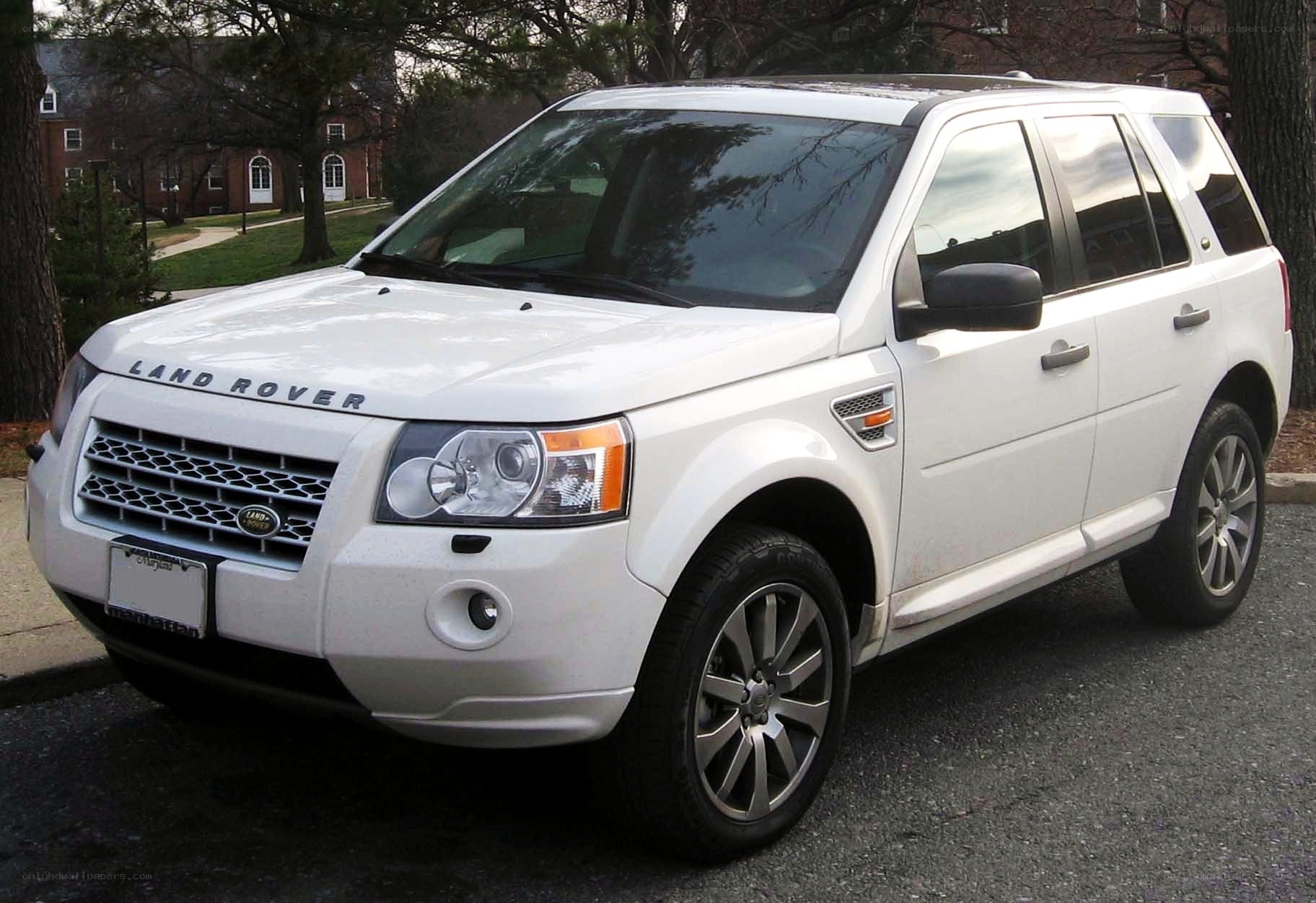 white land rover suv