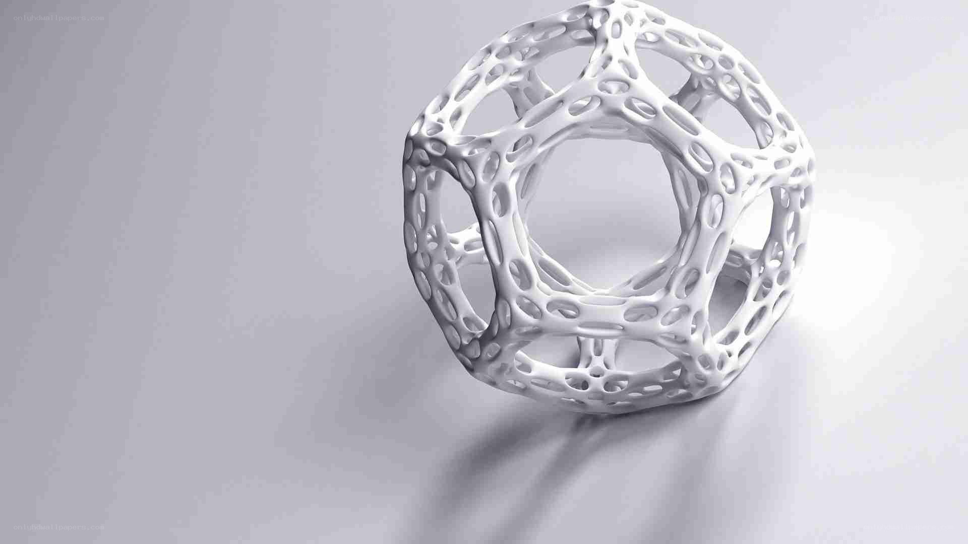 white lattice sphere sculpture