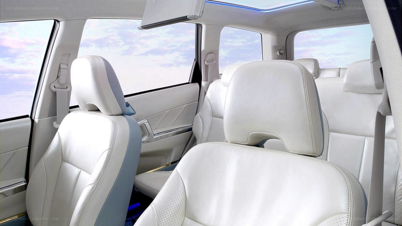 White leather car interior