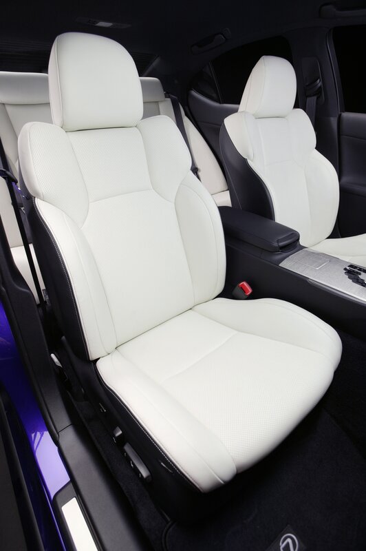 White leather car seats