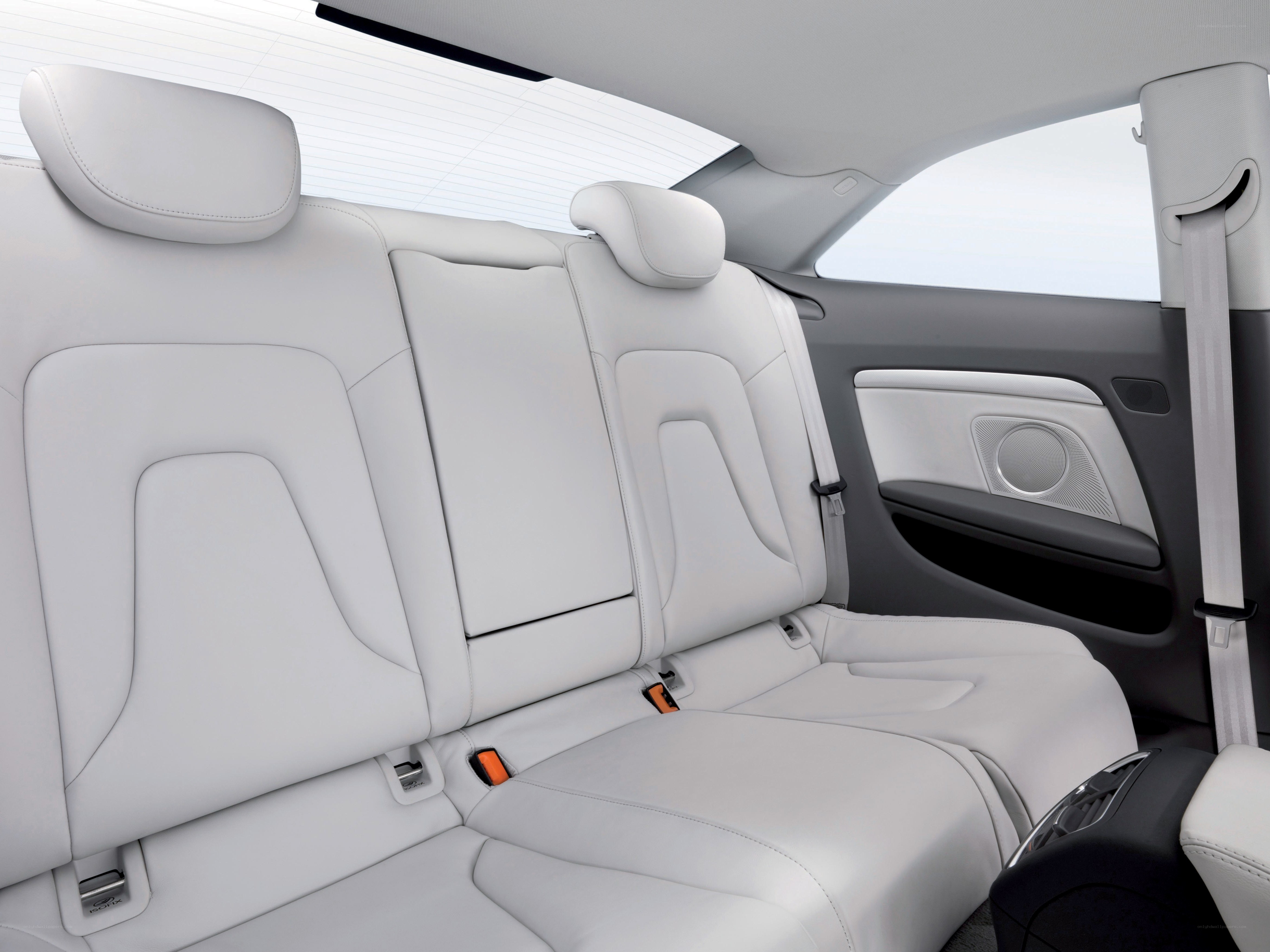 White leather car seats