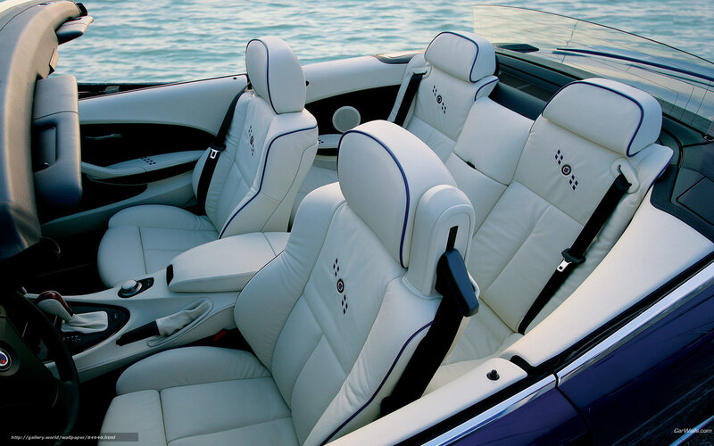 White Leather Car Seats — Serene