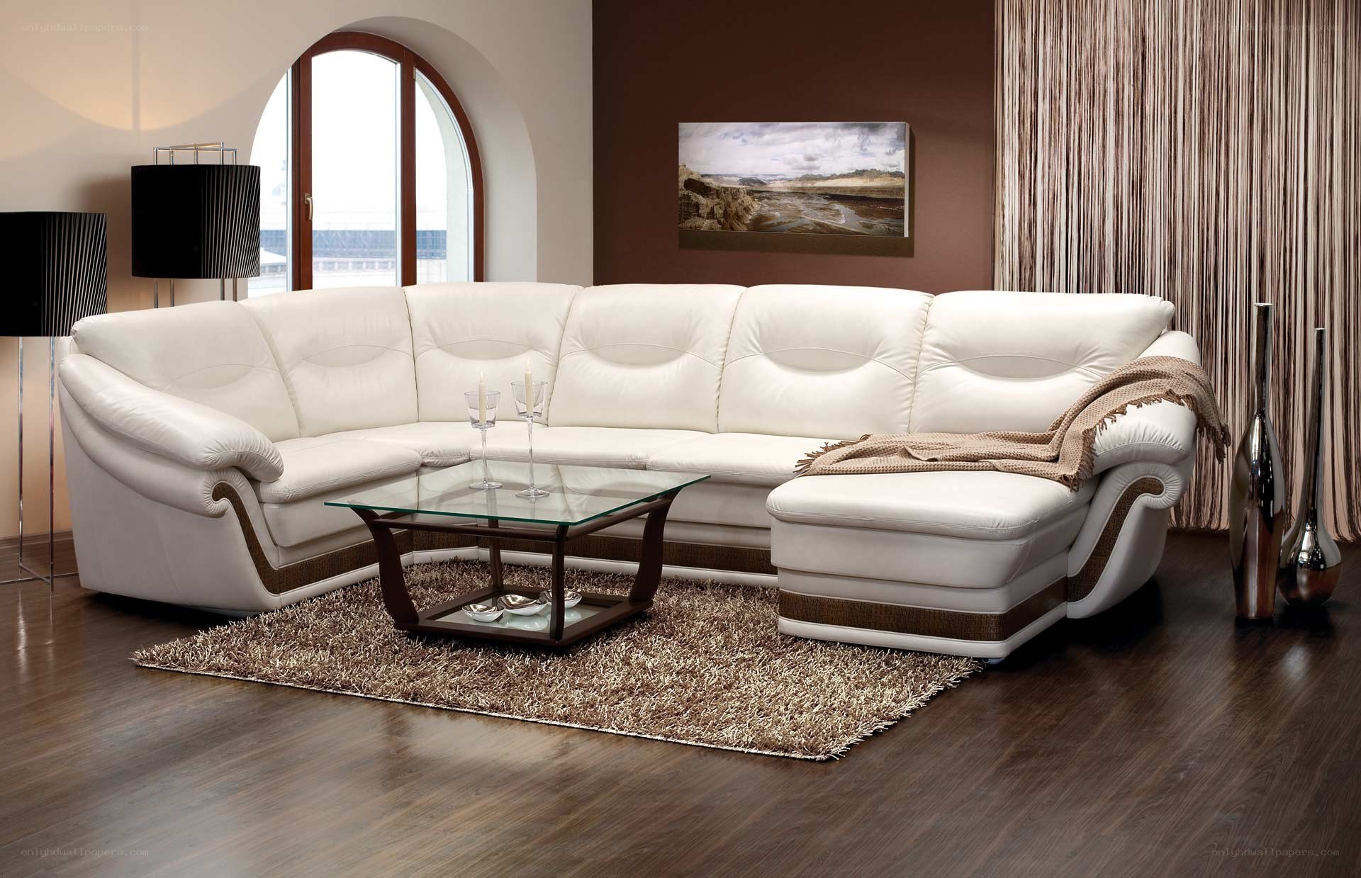 white leather sectional sofa