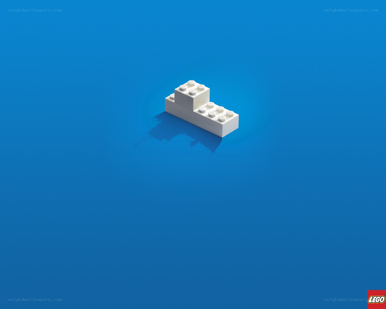 white lego bricks on blue