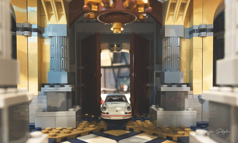 White Lego Car in Building