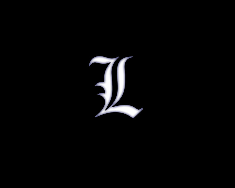 White Letter L — Black, Dramatic