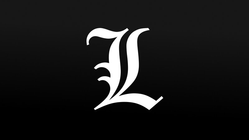 White Letter L — Black