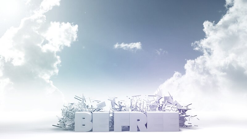 White Letters Breaking Free