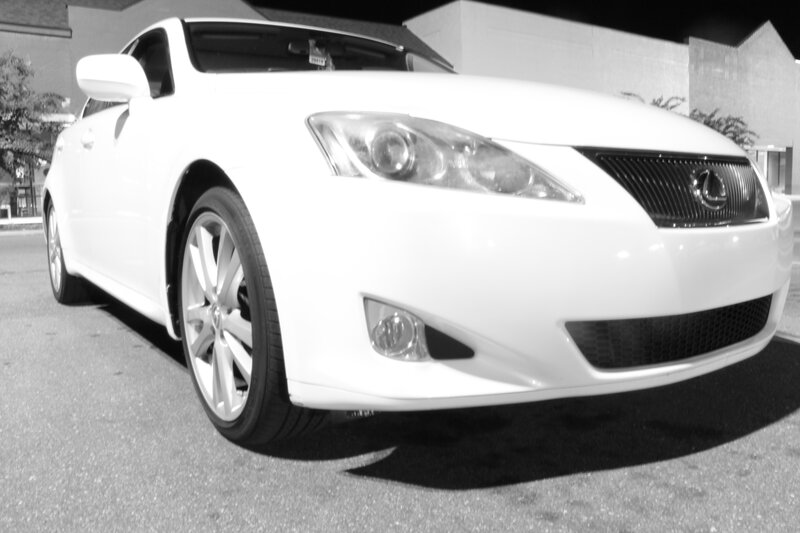 White Lexus Car
