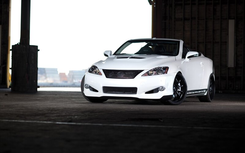 white lexus convertible car
