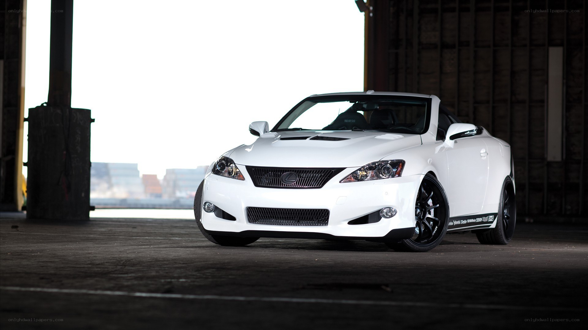 white lexus convertible car