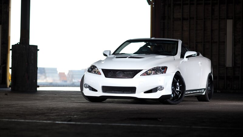 White Lexus Convertible — Dramatic