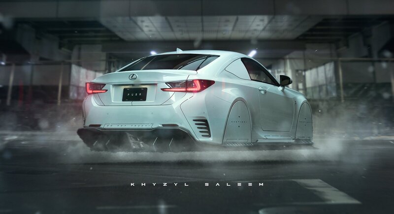 White Lexus Coupe — Dramatic