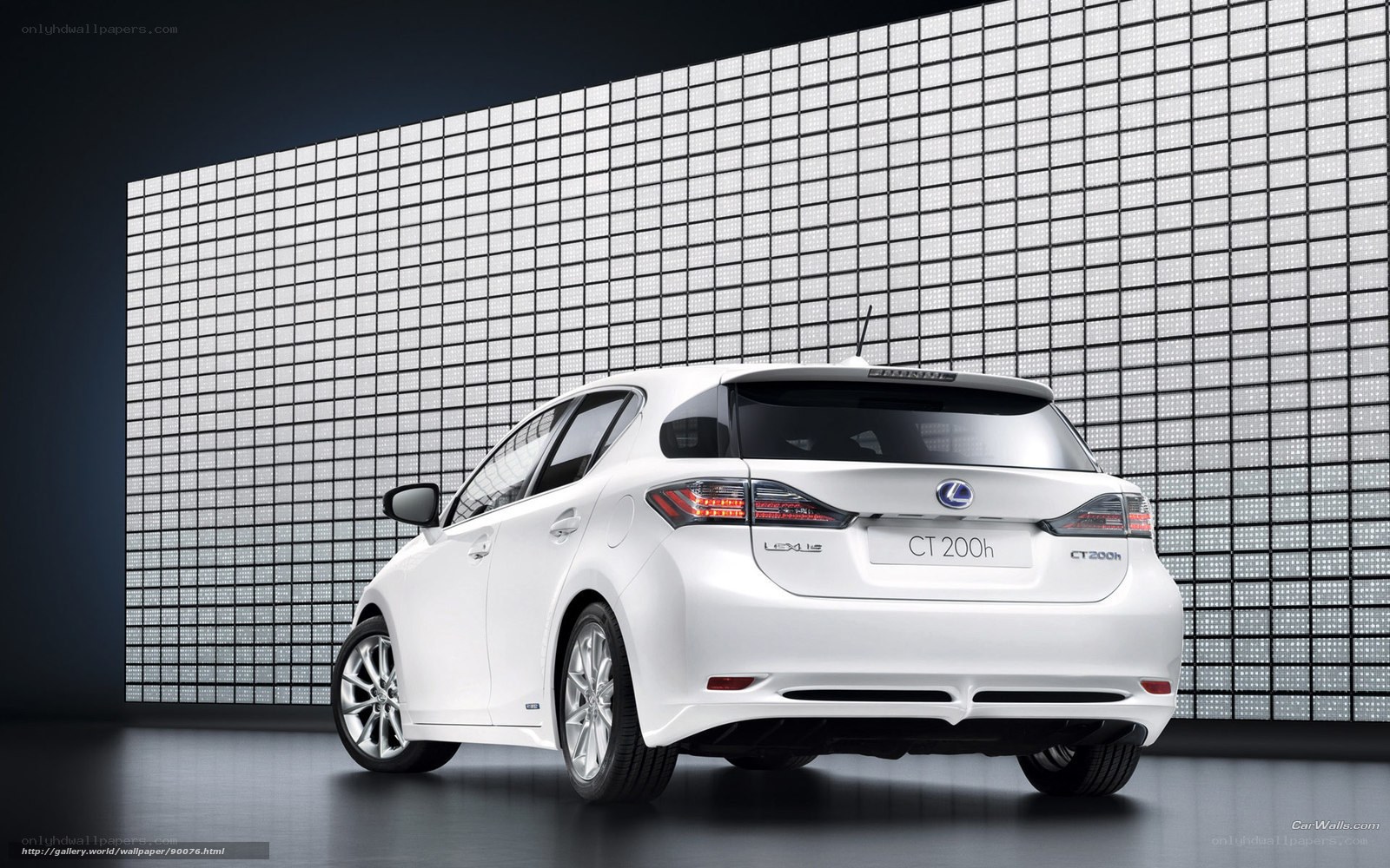 White Lexus CT 200h rear view