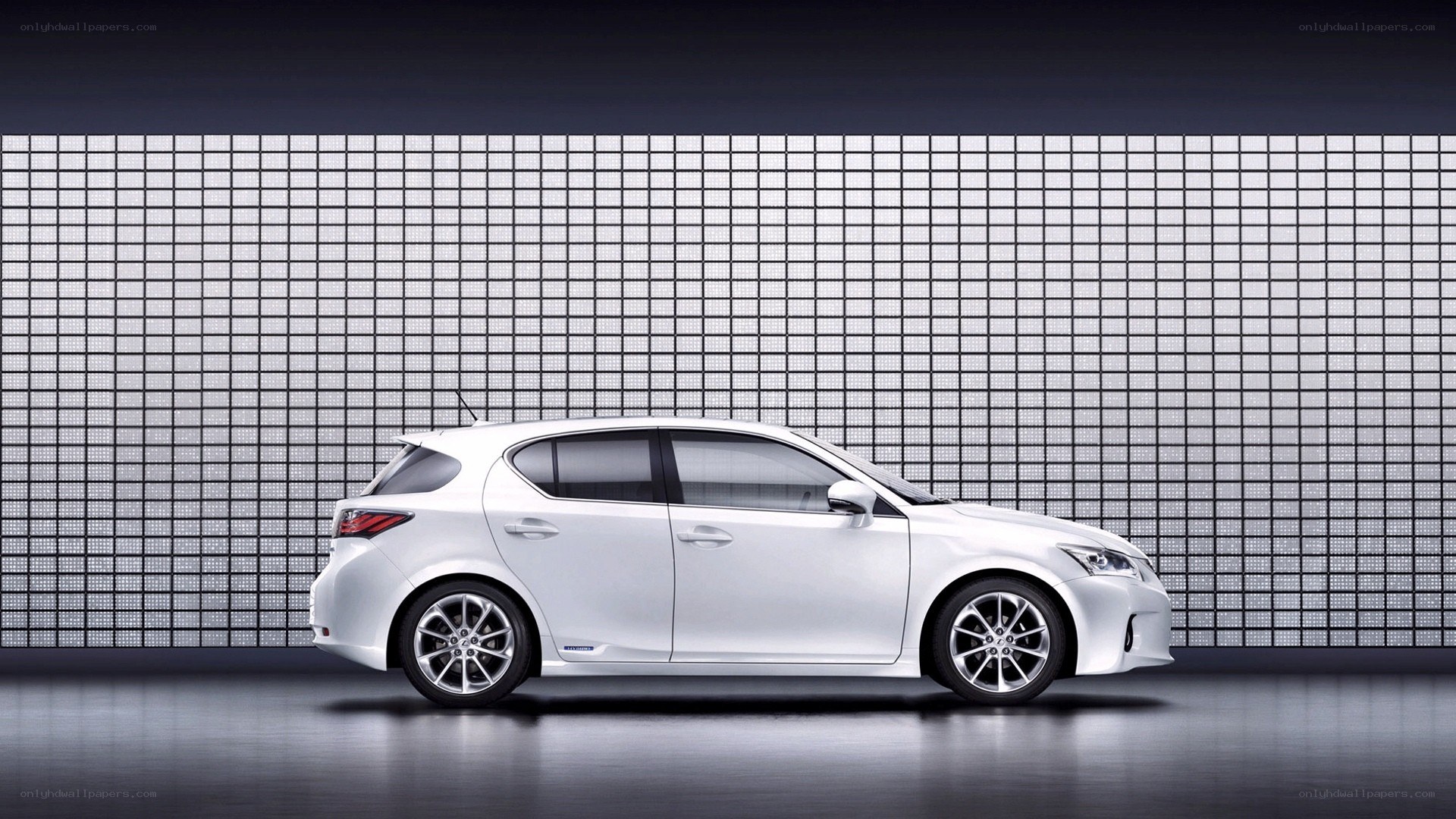White Lexus CT Hybrid car