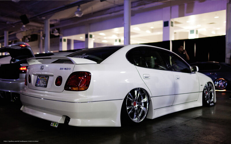 white lexus gs 300 at car show
