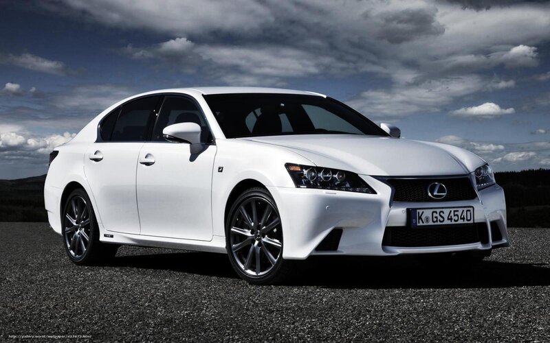 White Lexus Gs Sedan — Dramatic, Afternoon