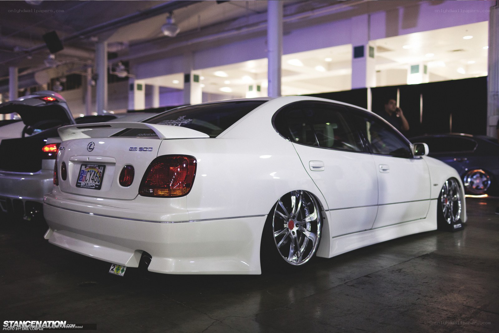 white lexus gs300 at car show