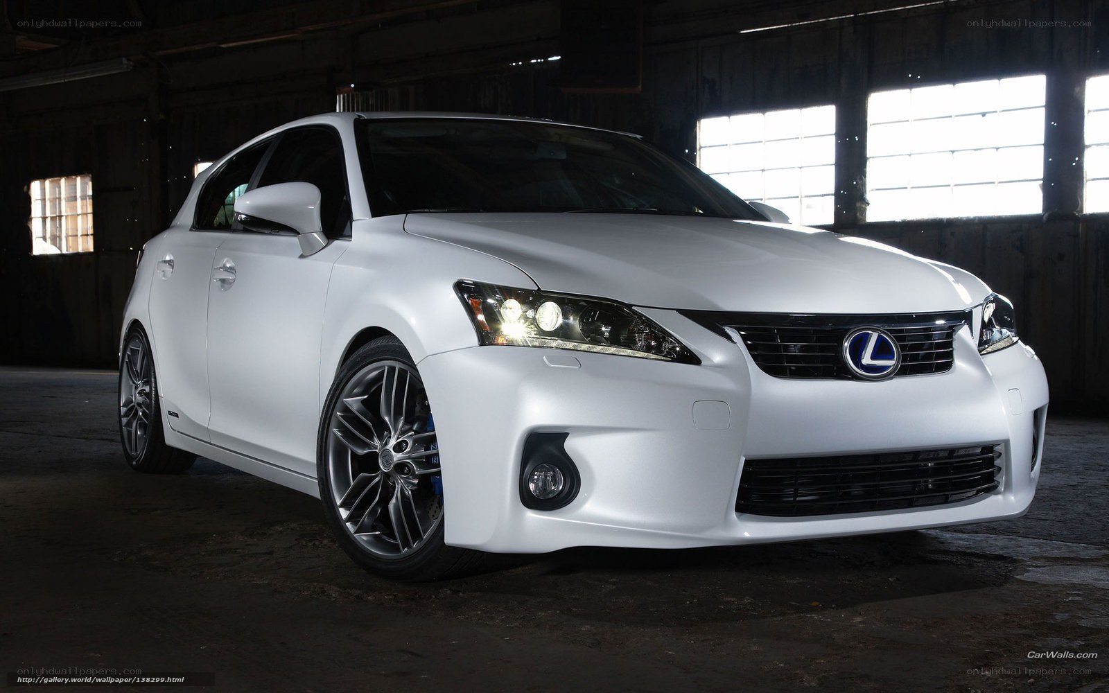 White Lexus IS 350 in warehouse