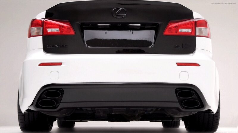 white lexus is f rear view