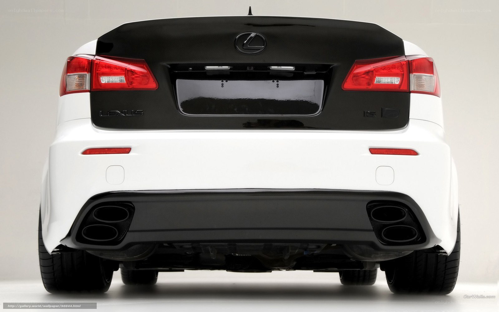 white lexus is f rear view