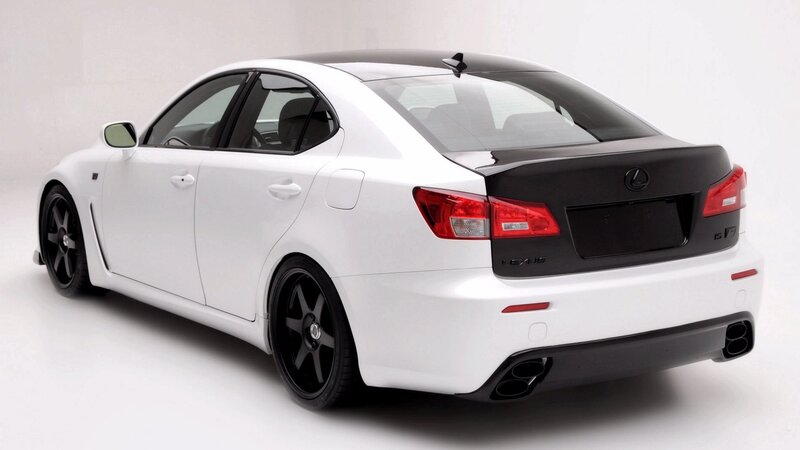 white lexus is f sedan
