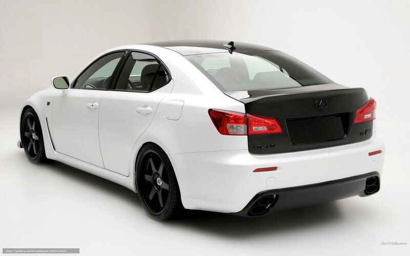 white lexus is f sedan
