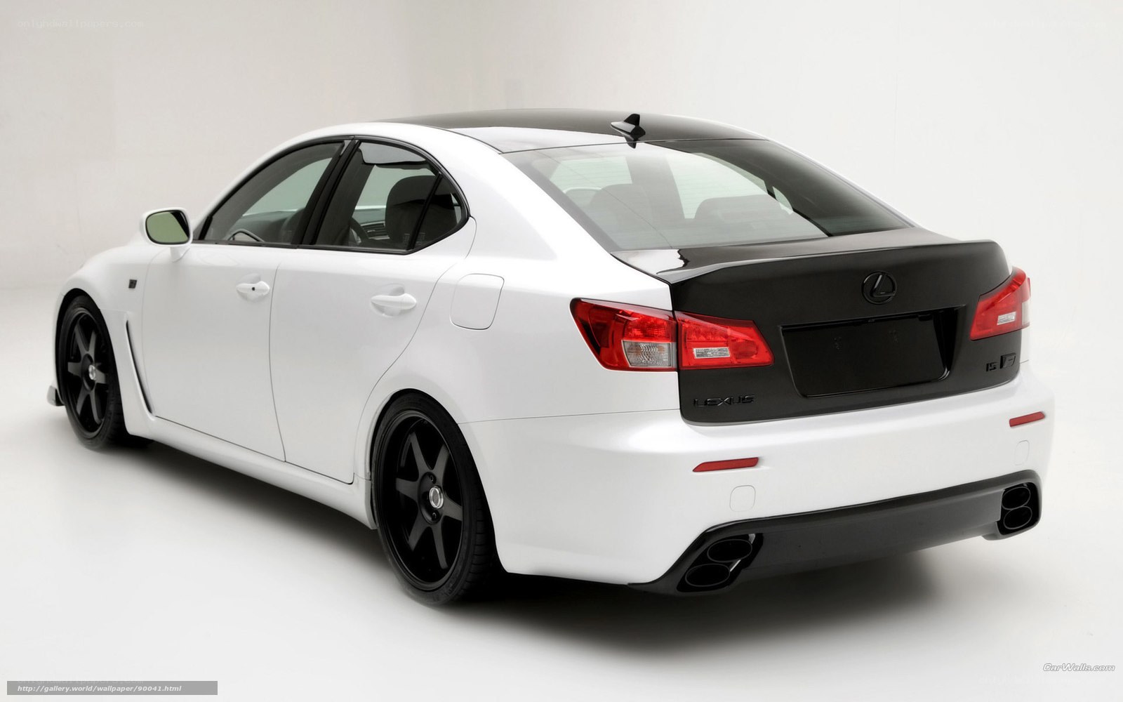 white lexus is f sedan