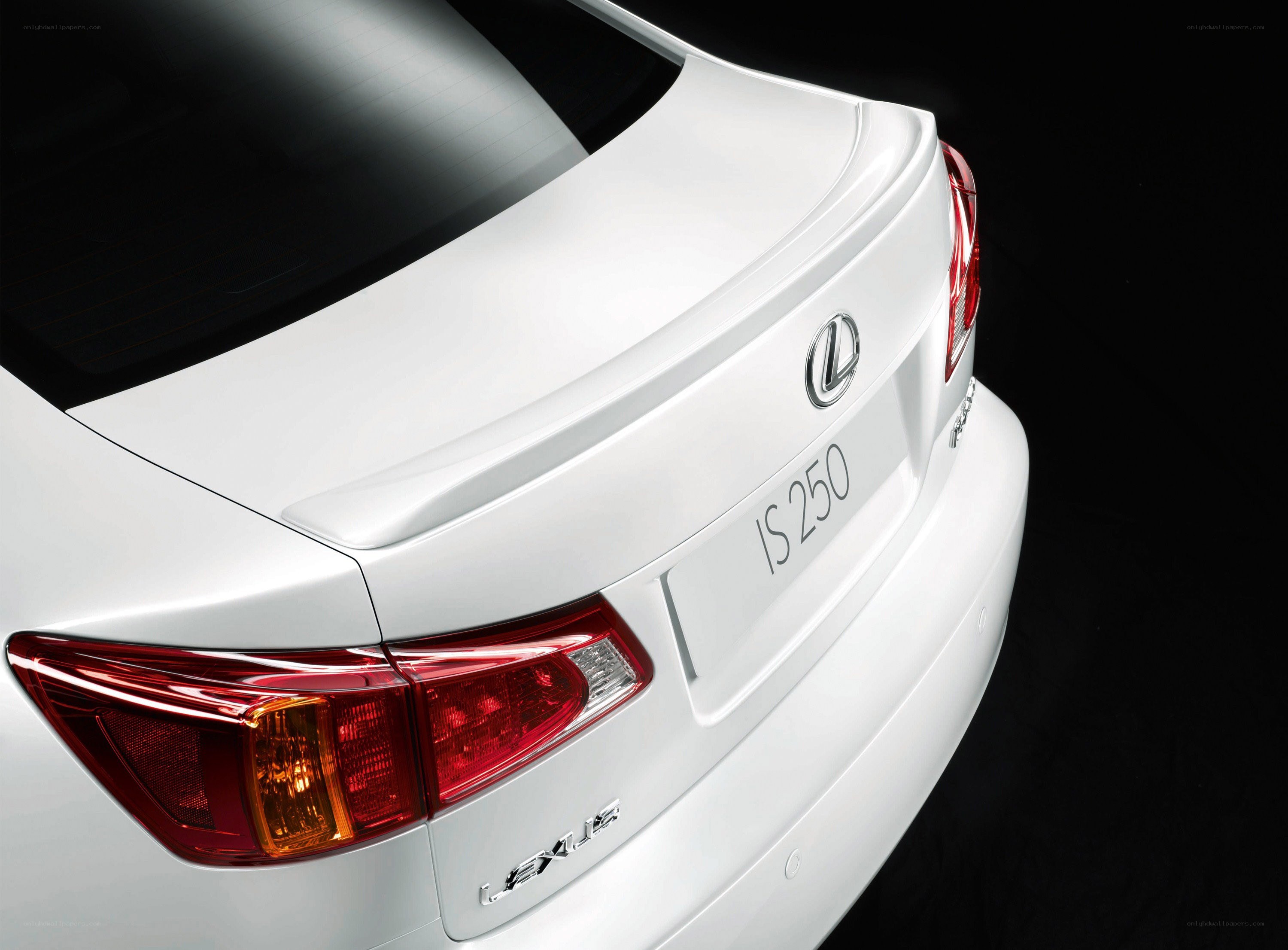 white lexus is250 rear view