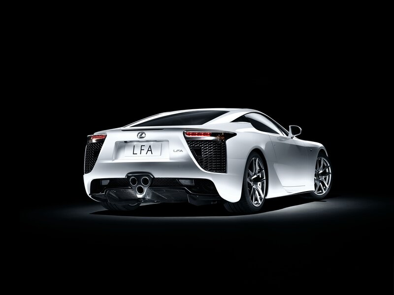 White Lexus Lfa Car — Dramatic