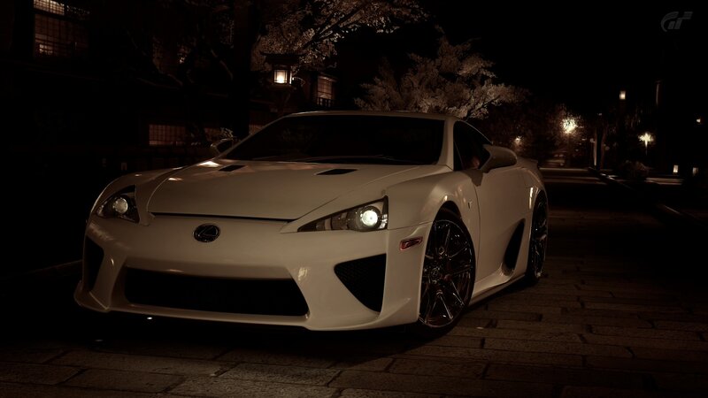 White Lexus LFA — Dark
