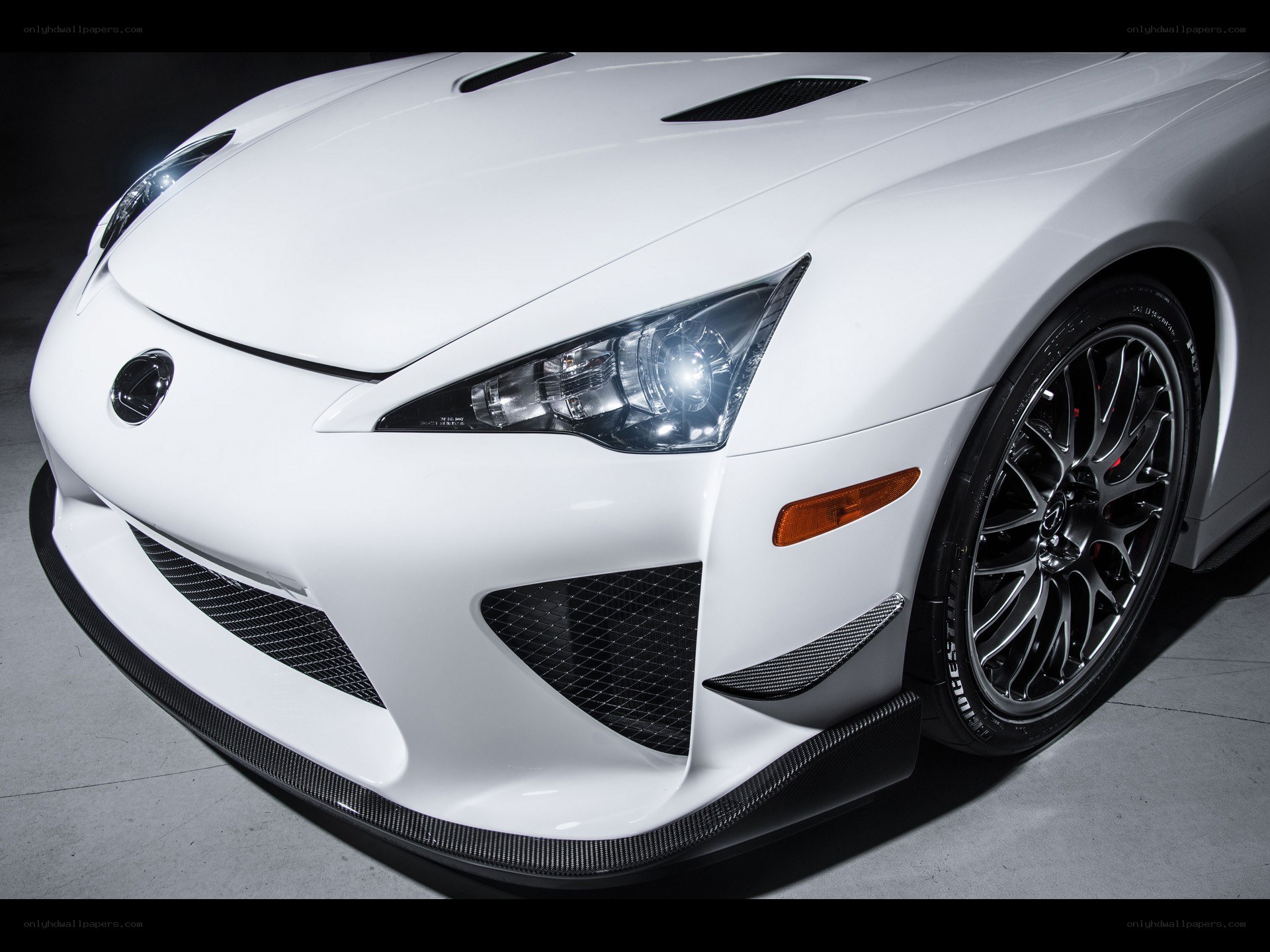 White Lexus LFA front view