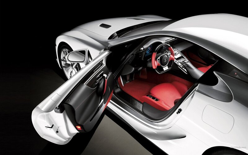 White Lexus LFA interior