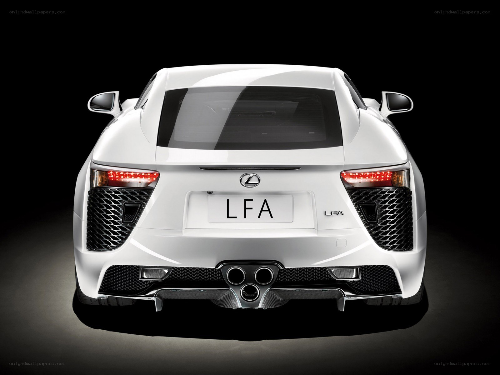 white lexus lfa rear view
