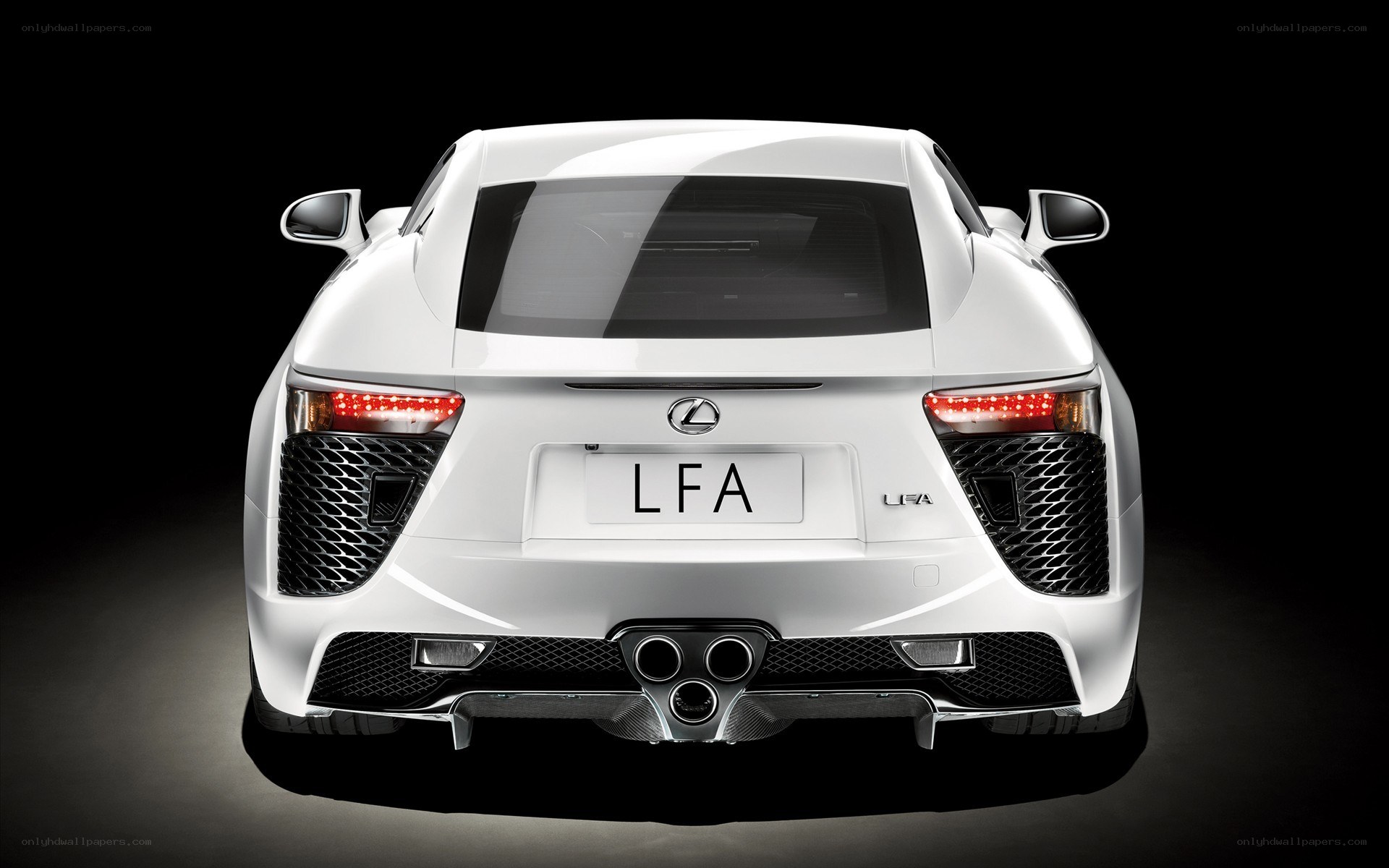 white lexus lfa rear view