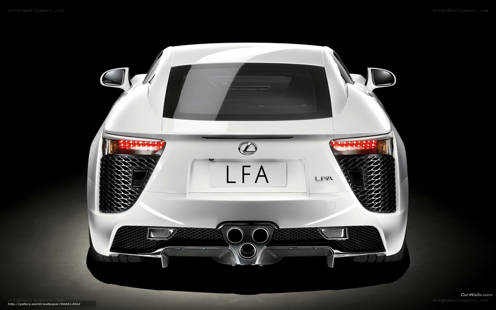 White Lexus LFA rear view
