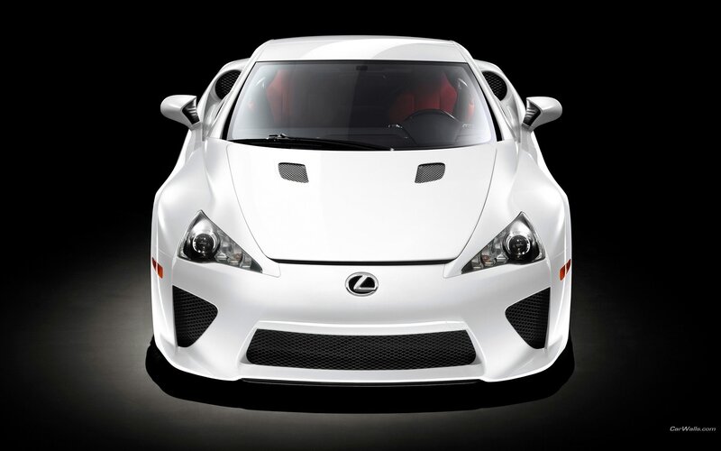 white lexus lfa sports car