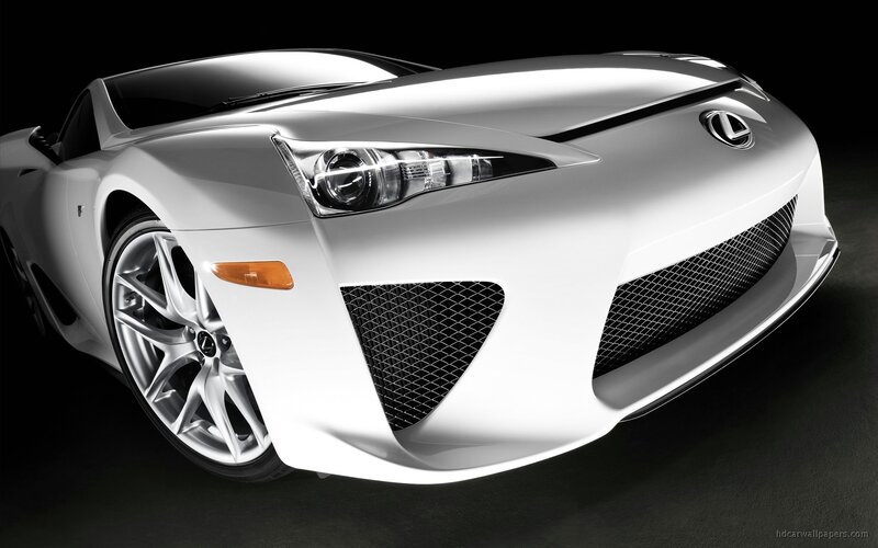 White Lexus LFA sports car