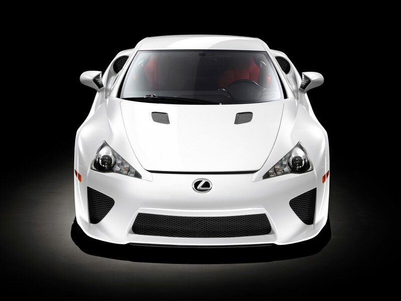 White Lexus LFA sports car
