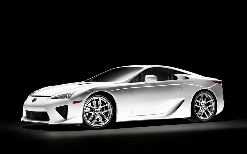 White Lexus Lfa Sports Car — Dramatic, Photograph