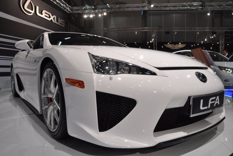 White Lexus Lfa Sports Car — Showroom