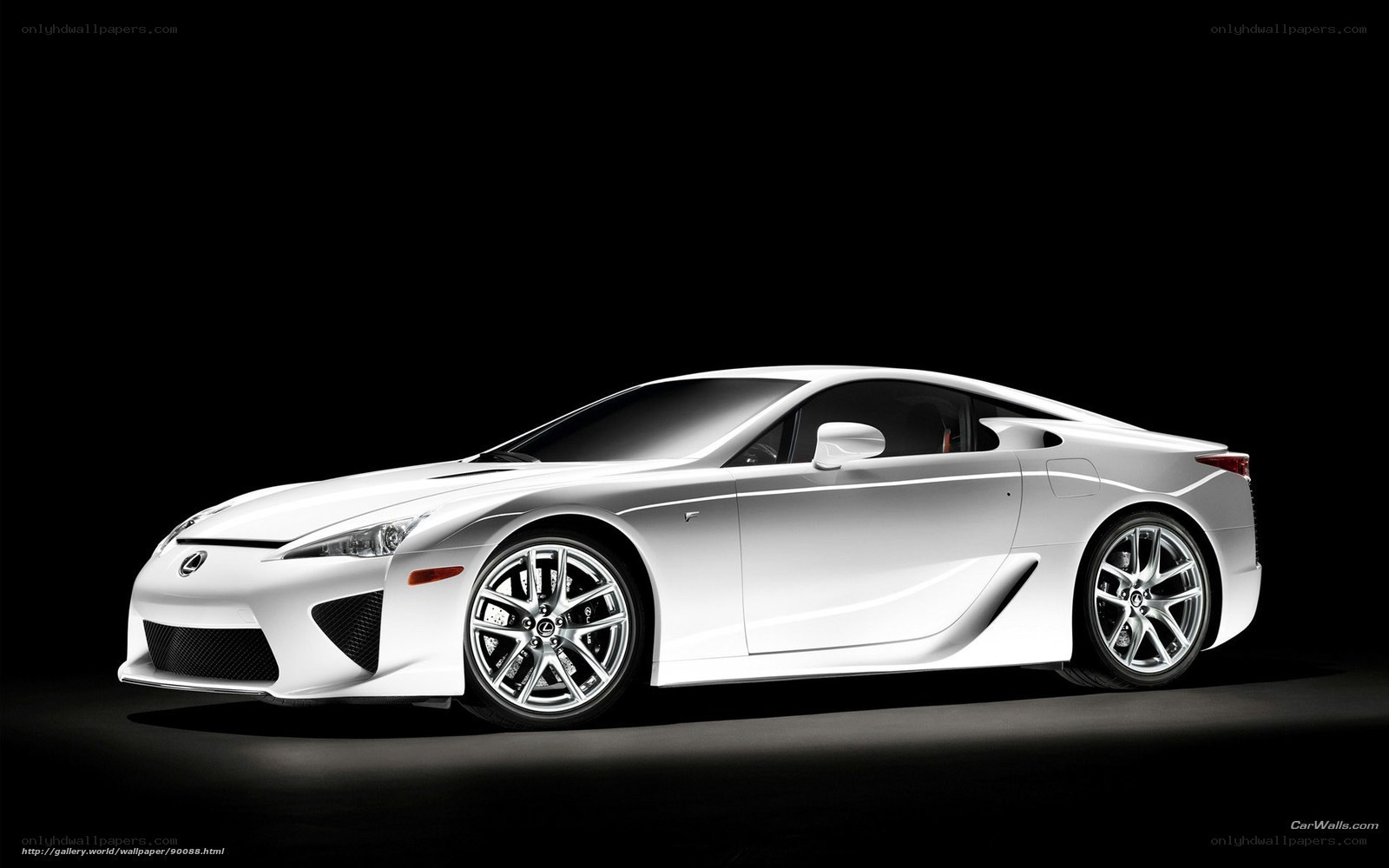 white lexus lfa sports car
