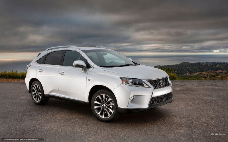 White Lexus RX SUV on cliff