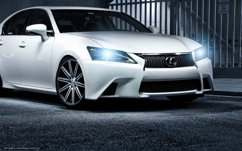White Lexus Sedan — Dramatic, Night, Photograph