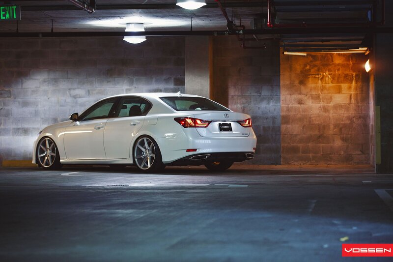White Lexus Sedan — Dramatic, Night