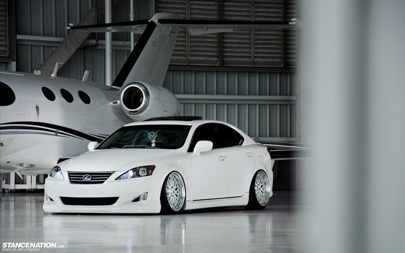 White Lexus Sedan — Dramatic, Photograph, Airplane