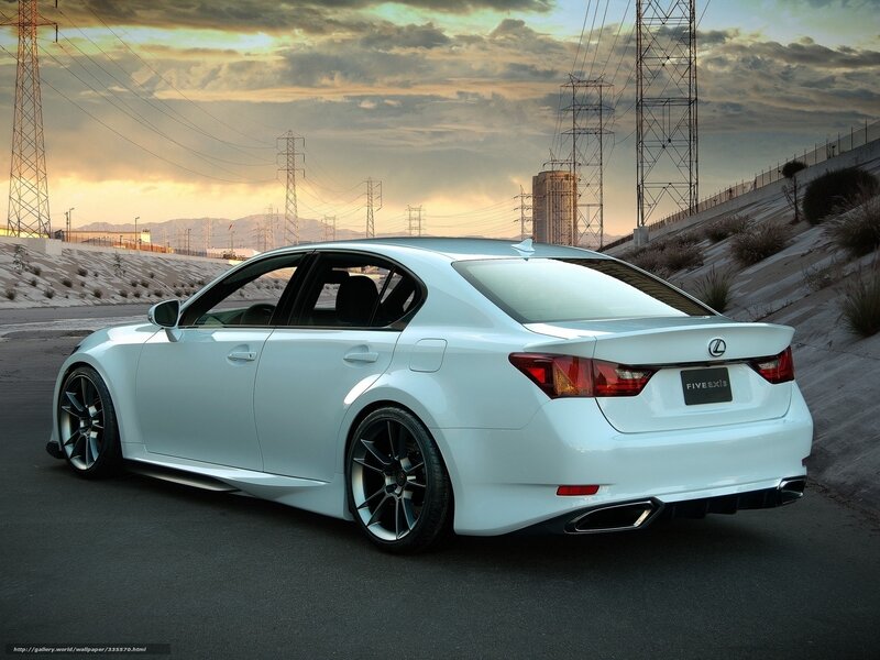 White Lexus sedan on road
