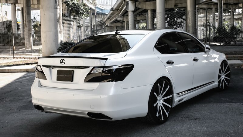 White Lexus Sedan — Urban, Afternoon