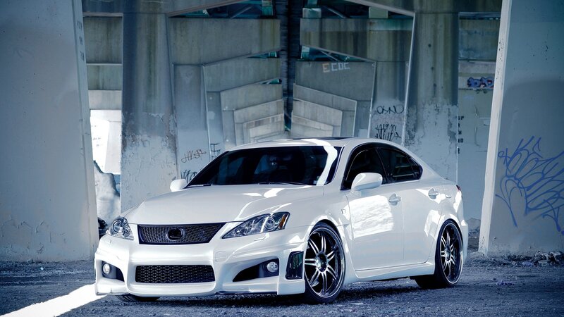 white lexus under bridge