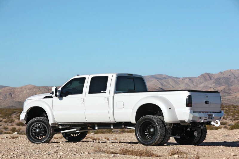 White Lifted Pickup Truck — Arid